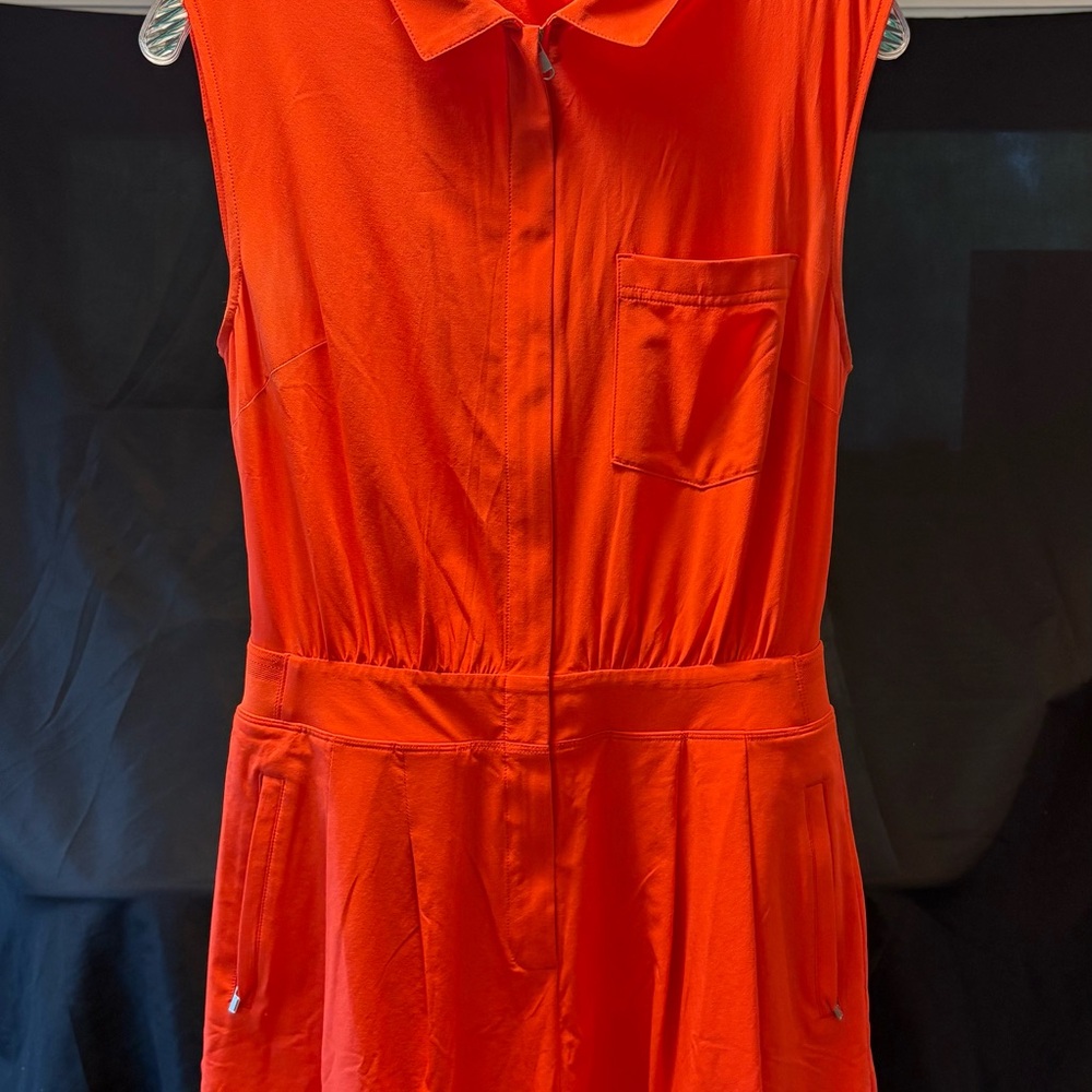 Athleta Sleeveless Orange Golf Rhomper